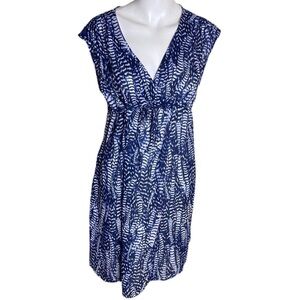 H&M Mama Abstract Maternity Dress in Blue Size Small